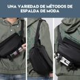thumbnail image 3 of Bolsa de Mensajero de Mujer y Hombre, Bolso Bandolera Clásico Impermeable, Mochila Cruzada con bolsillos, 3 of 4