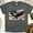 Dark Heather, variant on Patriotic Eagle American Flag Graphic T-Shirt | Land of the Free Quote Tee, White, Size S