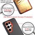 thumbnail image 3 of Xhy Samsung Galaxy S24 Plus Case Military Grade Heavy Duty Protection 3 in 1 Shockproof Armor Rugged Durable Detachable for Galaxy S24 Plus Phone - Black+Orange, 3 of 7