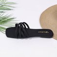 thumbnail image 5 of CHUMUD Slippers for Women Outdoor Woven Multi-Strap Square Toe Flat Slide Sandals, Casual Open Toe Slip-On Slippers, Lightweight Summer Beach Sandals, 5 of 9