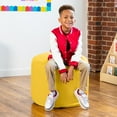 thumbnail image 2 of Jaxx Spring Modular Pouf Classroom Bean Bag Seat, Premium Vinyl - Yellow, 2 of 5