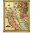 thumbnail image 2 of Vintage Maps 26x31 Black Ornate Wood Framed with Double Matting Museum Art Print Titled - California Mining District 1851, 2 of 4