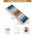 thumbnail image 4 of Stair Treads for Wooden Steps,Blue Brown Peel and Stick Stair Treads with Adhesive,Farmhouse Wood Grain Vintage Vertical Striped Non Slip Indoor Stairs Runner Rugs Mats for Elders Dogs 8"x30" 10PCS, 4 of 7