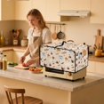 thumbnail image 3 of Renewold Kitchen Appliance Cover for Toaster Oven Microwave Oven Air Fryer, with Storage Pockets Dust Protection Easy Clean Kitchen Accessories, 22.5 x 18.5 x 13 Inches, Coffee Ice Cream, 3 of 7