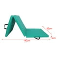 thumbnail image 2 of Foldable Thick Exercise Mat Yoga Mat Durable Protective Mat Unisex Yoga Mat Yoga Green PU Leather, 2 of 8