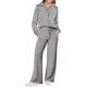 thumbnail image 1 of Conjunto de chándal de 2 piezas para mujer, otoño de 2023, sudadera holgada con media cremallera y pantalón de chándal de pierna ancha, conjunto de chándal para estar en casa., 1 of 5