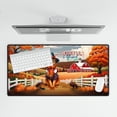 thumbnail image 4 of Thanksgiving Abyssinian Pilgrim Grateful, Thankful, Blessed Fall Welcome Desk Mat Full Keyboard Mouse Pad Cat Lover Kitten Owner Gifts Large Mousepad - 00021, 4 of 5