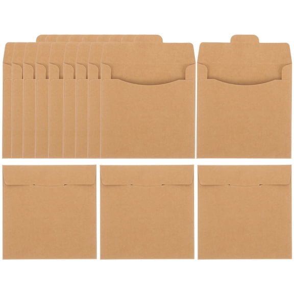 TAILTOSS Cd Sleeves Kraft Paper 50Pcs 5.89X4.72X0.04in