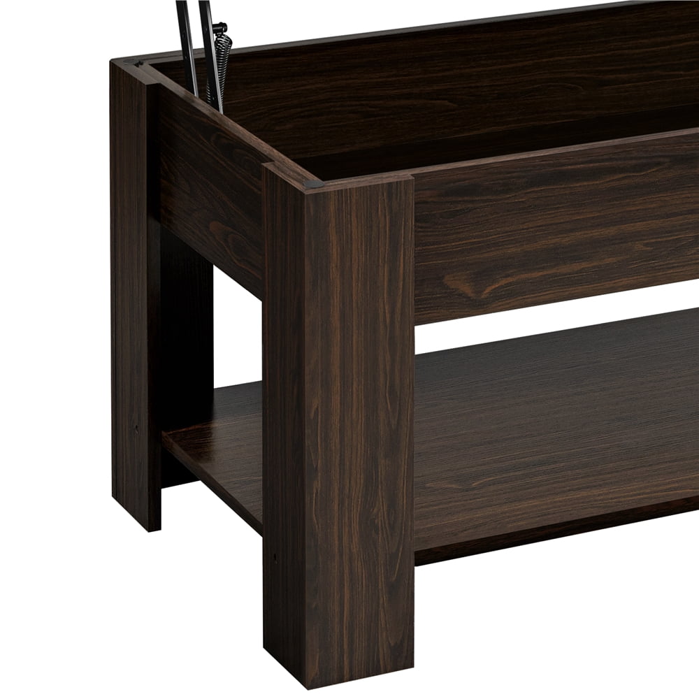 Yaheetech 47.5in Wooden Lift Top Coffee Table with Hidden Compartment for Living Room, Espresso