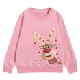 thumbnail image 3 of WOYY Big Girls Christmas Sweatshirt Reindeer Print Crewneck Pullover Sweatshirts Top, 3 of 5