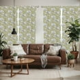 thumbnail image 2 of Ambesonne Flower Window Curtains, Doodle Style Spring Bloom, Each 28" W x 84" L, Sepia Black and White, 2 of 5