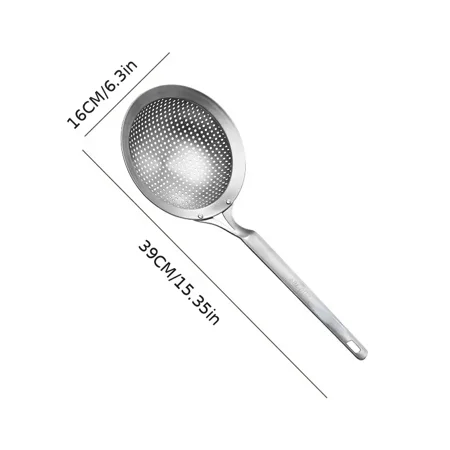 

1pc 304 Stainless Steel Filter Spoon Skimmer Ladle Household Thickened Colander Kitchen Tools