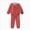 A3-Red, variant on Girls Plush Fleece Pajama Set,Contrast Trim Long Sleeve Loungewear for Kids 3-4 Years