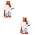 thumbnail image 1 of Qarigey Blusa informal para mujer, camisa para niñas, Club, playa, vacaciones, viajes, transpirable, básica, para el hogar, ropa Type4 NO4, 1 of 6