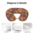 thumbnail image 4 of KLL Vintage Abstract Maple Leaf Art Pattern Memory Foam Cervical Neck Pillow Versatile U-Shaped Pillows for Home/Office/Camping/Travelling/Soft Washable Cover, 4 of 8