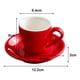 thumbnail image 2 of Taza de porcelana para espresso con platillo, taza para espresso, 80 ml/2,7 oz, 2 of 5