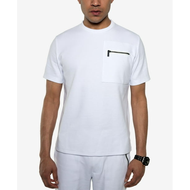 Download Sean John - Mens Front Zip Pocket Textured Tee T-Shirt ...