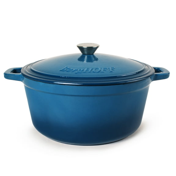 BergHOFF Neo Cast Iron 7qt. Round Dutch Oven 11" with Lid, Blue