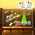 thumbnail image 1 of USB-Powered LED Acrylic Message Board with 2 Sets of 7-Color Pens, 11.8x7.8 Inch Reusable Glow Memo Board, Multi-Functional Graffiti & Planning Board, Includes Cleaning Cloths, Sponge Brush & Bracket, 1 of 6