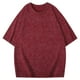thumbnail image 1 of Blusas y camisas de manga corta con cuello redondo para hombre, blusas/camisetas casuales de verano a la moda de color liso con cuello redondo para hombre., 1 of 5