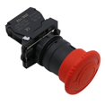 thumbnail image 4 of 22 mm Parada cabeza en apariencia de hongo Botón pulsador Plástico impermeable SB5-AS542 Yotijar  Interruptor de botón a prueba de agua, 4 of 8