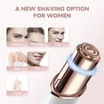 thumbnail image 6 of Hoeylife Facial Hair Remover for Women,2 in 1 Rechargeable Electric Painless Eyebrow Removal,Built-in LED Light (White), 6 of 8