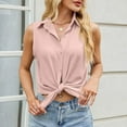 thumbnail image 5 of Womens Tank Tops 2025 Loose Fit Casual V Neck Shirts Flowy Sleeveless Summer Tops Pink L, 5 of 7