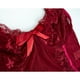 thumbnail image 5 of Zhuge Body sensual de peluche para mujeres, lencería de charol elegante, anillo de pierna ondulado y detalles curvilíneos suaves,Talla M,Vino tinto, 5 of 5