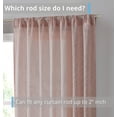 thumbnail image 3 of THD Charlotte Faux Linen Semi Sheer Light Filtering Transparent Back Tab Rod Pocket Lightweight Window Curtains Drapery Panels Bedroom, Dining Room & Living Room, 2 Panels, 3 of 4