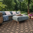 thumbnail image 3 of Safavieh Courtyard Bristol Geometric Indoor/Outdoor Area Rug, Brown/Black, 6'7" x 9'6", 3 of 8