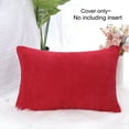 thumbnail image 5 of Unique Bargains Corduroy Texture Decorative Throw Pillow Cover Red 12" x 18", 5 of 8