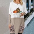 thumbnail image 2 of Camiseta de manga larga con cuello redondo para mujer a la moda, blusa holgada con estampado de otoño, Tops con bolsillos Fridja  bvmnju189, 2 of 7