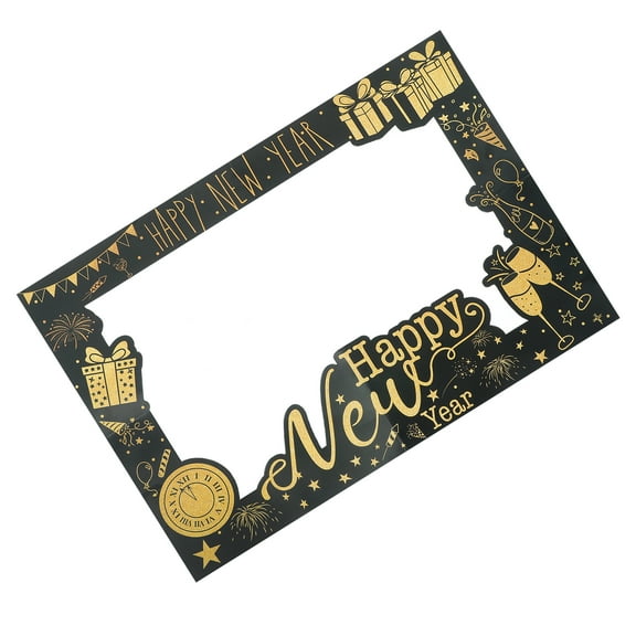 GOOHOCHY New Years Eve Photo Frame Prop Multi Color Paper 1 Parties And Birthday Gatherings