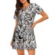 thumbnail image 1 of Fotbe Leopard And Zebra Bata de Dormir para Mujer con Estampado, Camisón de Algodón de Manga Corta, Ropa de Dormir Casual, 1 of 6