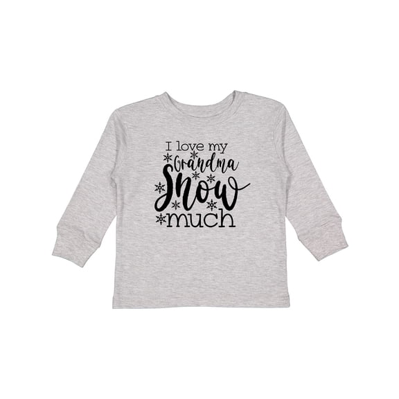 Inktastic I Love My Grandma Snow Much Boys or Girls Long Sleeve Toddler T-Shirt