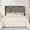 Gray, variant on Allewie Queen Size Platform Bed Frame with Charging Station and Storage Shelf, Upholstered Velvet Wingback Headboard, Wooden Slats Support, No Box Spring Needed, Easy Assembly, Black