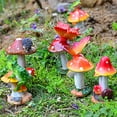 thumbnail image 3 of Neinkie Fée Jardin Miniatures Décoration Orange Champignon Résine DIY Jardin Ornement Micro Paysage Mini Maison de Poupée, 3 of 7
