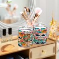 thumbnail image 2 of Ryvnso 2 Pack Qtip Holder Organizer Cute Owl and Floral Bathroom Cotton Swabs Cans Storage Canister, 2 of 7