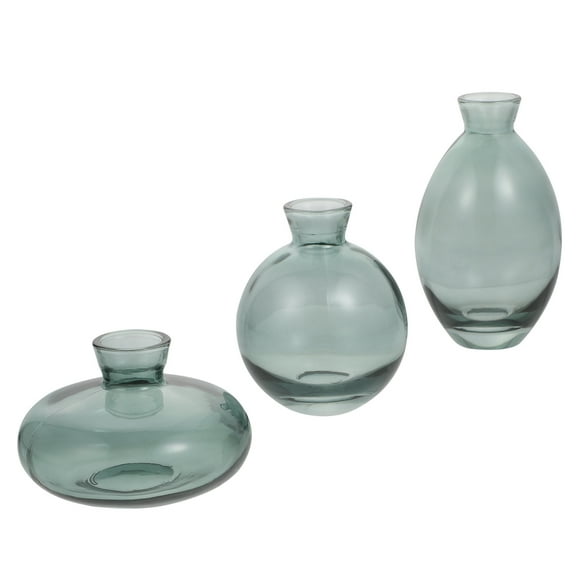 FRCOLOR 3 Pcs Vases Glass Vase Set Fine Workmanship Vase 7.5x7.5x8cm Green