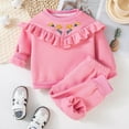 thumbnail image 2 of NIEWTR Toddler Baby Girl Fall Winter Sweatshirt Outfit Clothes Long Sleeve Pullover Tops Joggers Pants Set Toddler Girl Outfit For 1t 2t 3t 4t 5t 6t,5-6 Years, 2 of 8