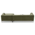 thumbnail image 6 of Saviola Green Velvet Japandi Style Modern Living Room Corner Sectional Sofa, 6 of 7