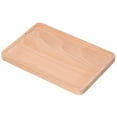 thumbnail image 3 of Rectangular Beech Wood Serving Tray, 25x17x1.5cm, Decorative Fruit Dish for Desserts and Kitchen Use, 3 of 8