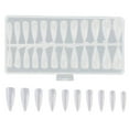 Zyooh Nail 120 Pieces Transparent Water Tube Nail Transparent Nail