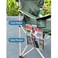 thumbnail image 4 of Homasy Outdoor Folding Camping Chair, Portable Retractable Canopy Swing Chair, 330 LBS Weight Capacity 50+ UPF Sunshade Chair, with Cup Holder & Storage Pocket, 4 of 8
