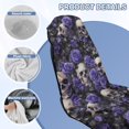 thumbnail image 7 of Bulopur Gothic Skull Front Car Seat Cover Towel for Men Purple Rose Waterproof Car Seat Protector with Storage Bag for Sport Running Soft Fit SUV Sedan Truck 1pcs, 7 of 7