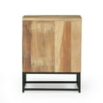 thumbnail image 4 of Markson Handcrafted Boho Wooden Nightstand, Natural and Black, 4 of 13