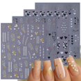thumbnail image 1 of Calcomanías para Uñas KTAABTR Corazones Brillantes de San Valentín 4 Hojas, 1 of 7