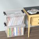 thumbnail image 5 of 40 Quart Plastic Storage Bin with Lid, Clear Storage Tote Bin, Pack of 4, 5 of 5