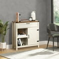 thumbnail image 2 of HOMCOM Rustic Wood Barn Door Storage Cabinet/Modern Farmhouse Buffet Sideboard, 2 of 9
