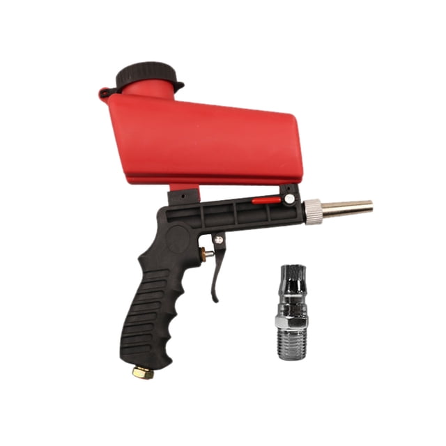 Pistolet de Sablage Réglable Machine de Pulvérisation de Peinture Blaster de Sable Portable Pneumatique Petit Pistolet de Sablage à Main, Facile à Utiliser